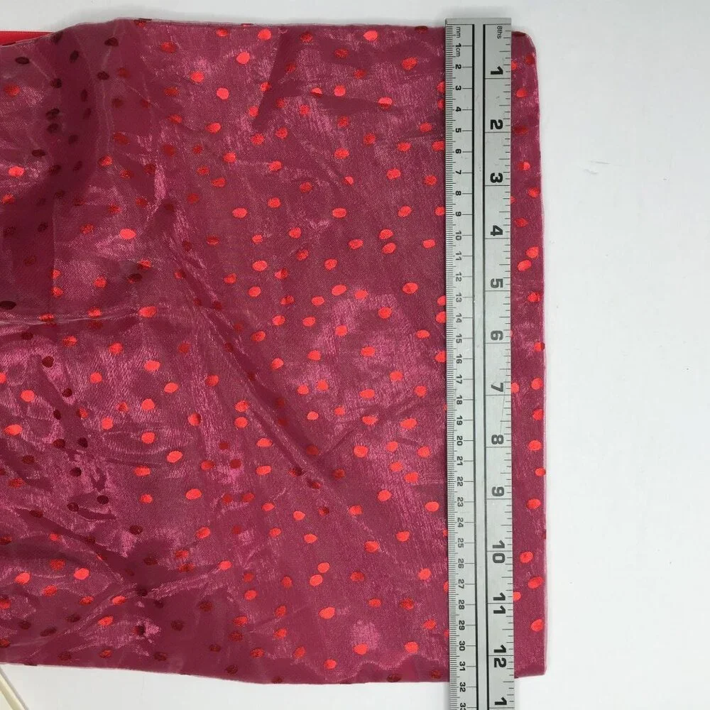 Satin Drawstring Red Polka Dot Gift Bag 18